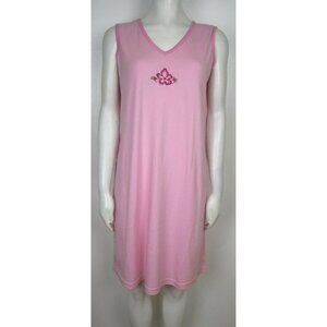 WOMEN'S PINK T-SHIRT TANK TOP DRESS - STAN HERMAN - SIZE M